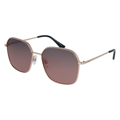 Rose Gold Polarized Aviator Sunglasses with Gradient Lenses