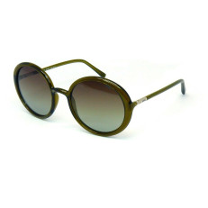 INVU B2046D Polarized Round Sunglasses in Olive Green
