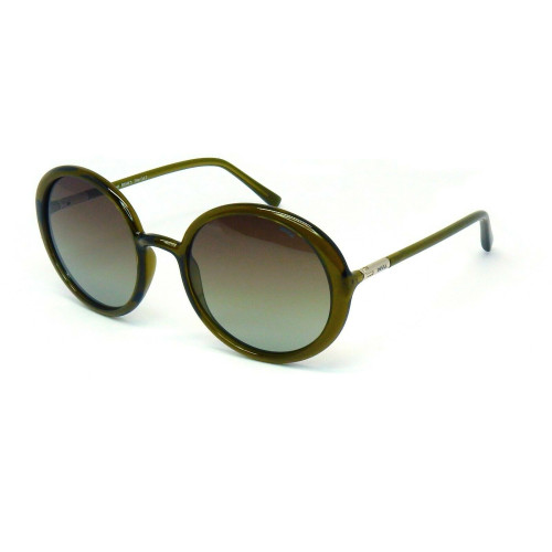 INVU B2046D Polarized Round Sunglasses in Olive Green