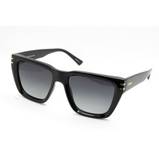 StyleMark L2601A Black Square Polarized Sunglasses with Gradient Gray Lenses
