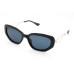 StyleMark L2607A Black Geometric Cat-Eye Polarized Sunglasses StyleMark L2607A Black Geometric Cat-Eye Polarized Sunglasses with Solid Dark Blue Lenses
