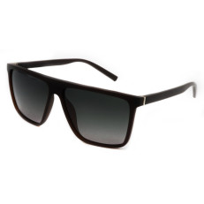 StyleMark L2618C Matte Black Square Polarized Sunglasses with Gradient Dark Lenses
