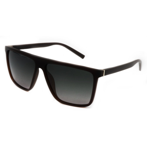 StyleMark L2618C Matte Black Square Polarized Sunglasses with Gradient Dark Lenses